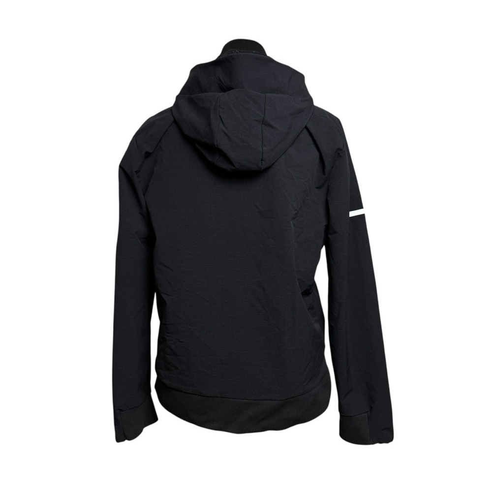 Adidas Hooded Full Zip Jacket Track Run Jog Athletic Outdoor Black SZ M Womens - Picture 7 of 10